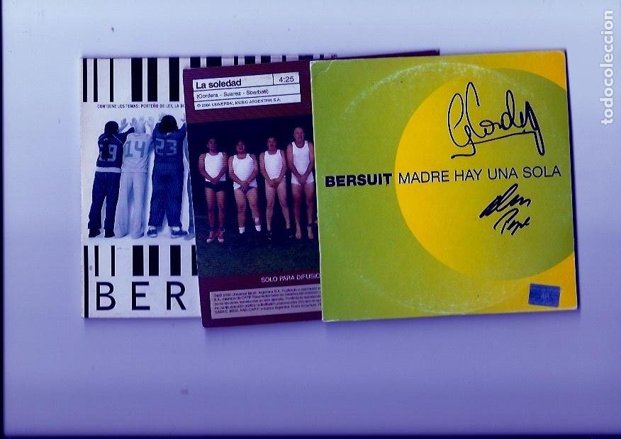 Musik-CDs: BERSUIT VERGARABAT. La soledada. Madre hay una sola. Porte&ntilde;o de ley (3 cds single )