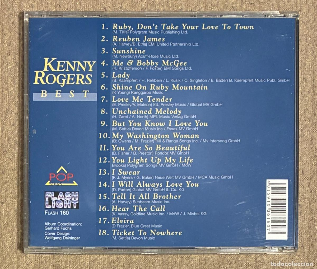 CDs de m&uacute;sica: Kenny Rogers. Best (0988CD) - Foto 2