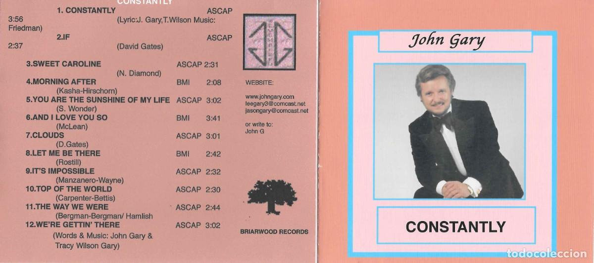 CDs de m&uacute;sica: JOHN GARY - CONSTANTLY (&uacute;nico en Todo Colecci&oacute;n) - Foto 1