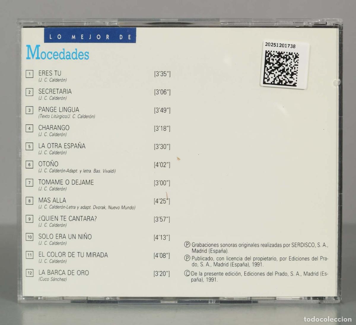 CDs de m&uacute;sica: CD. LO MEJOR DE: MOCEDADES. - Foto 2