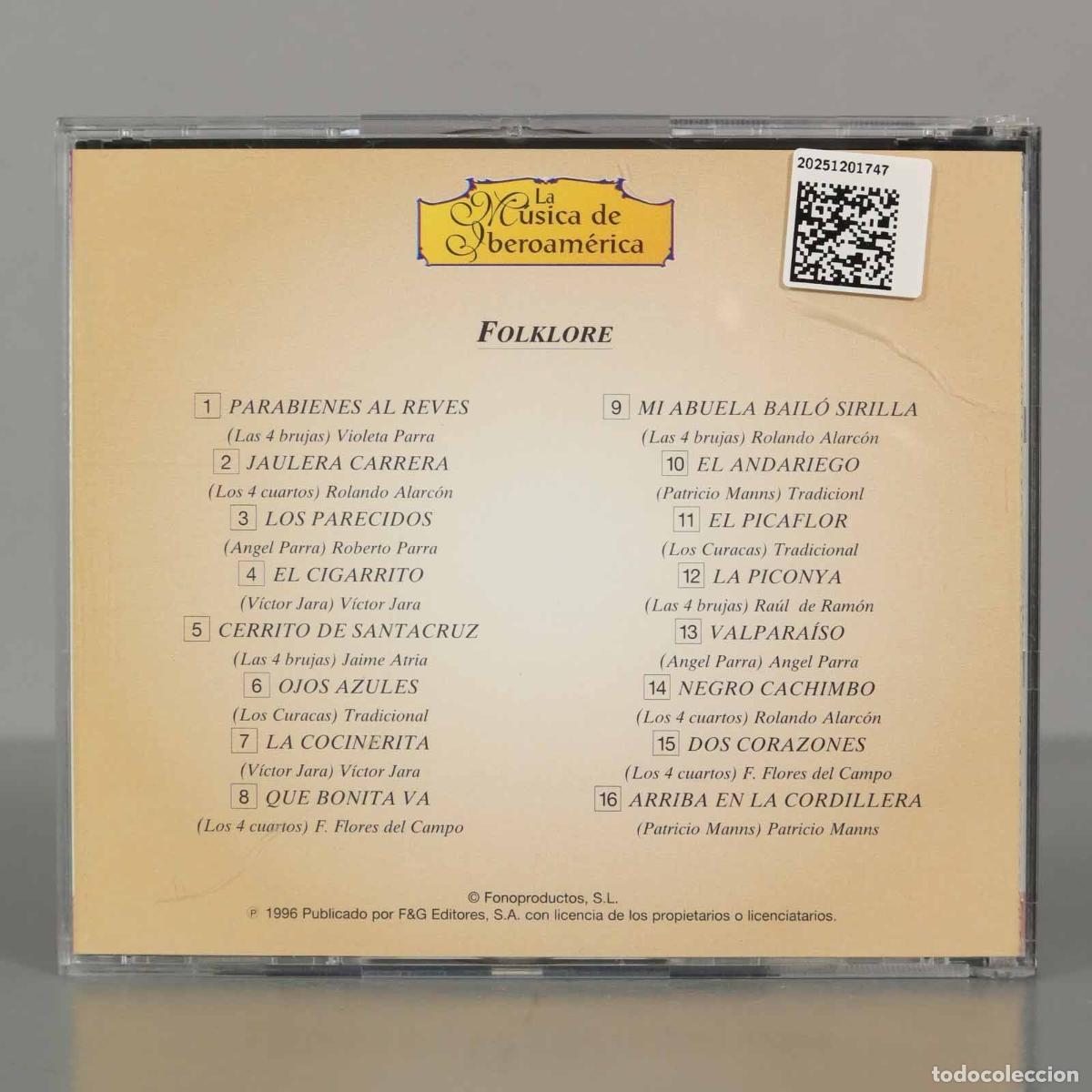 CDs de m&uacute;sica: CD. LA MUSICA DE IBEROAMERICA: CHILE, FOLKLORE. - Foto 2