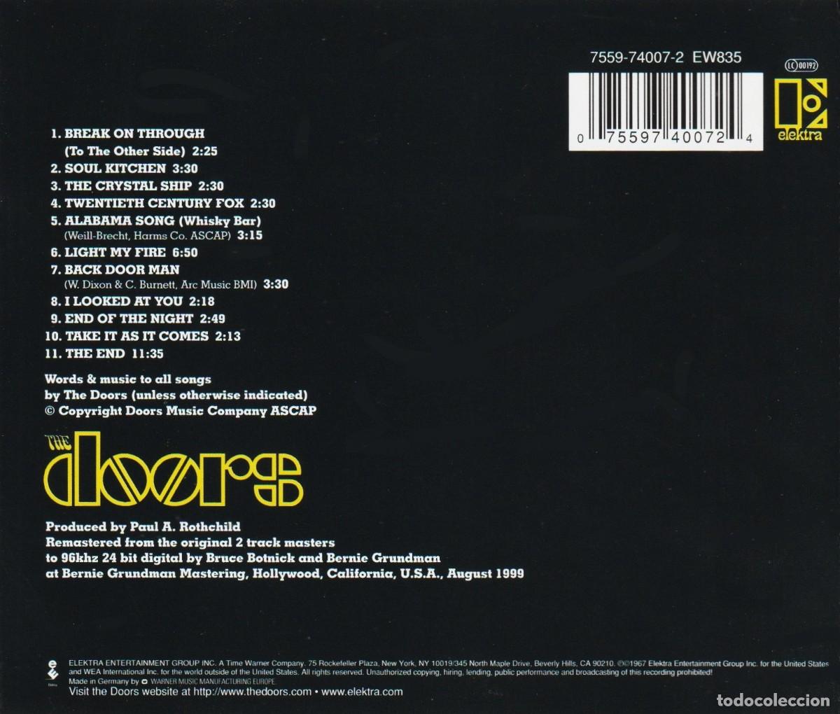 CDs de m&uacute;sica: �T1251 - THE DOORS. THE DOORS. CD. - Foto 2