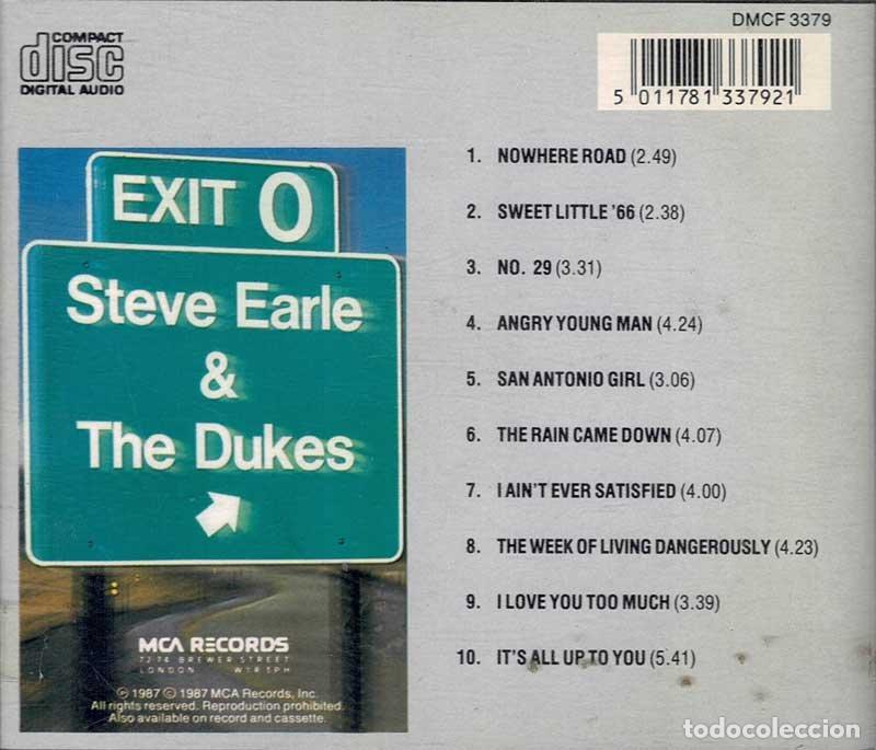 CDs de m&uacute;sica: Steve Earle & The Dukes - Exit 0. CD - Foto 2