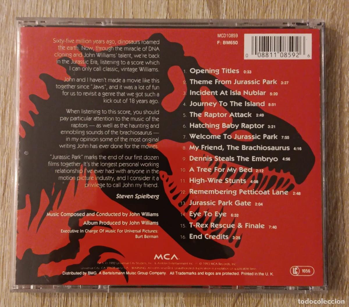 CDs de m&uacute;sica: CD COMPACT DISC BSO JURASSIC PARK - Foto 3