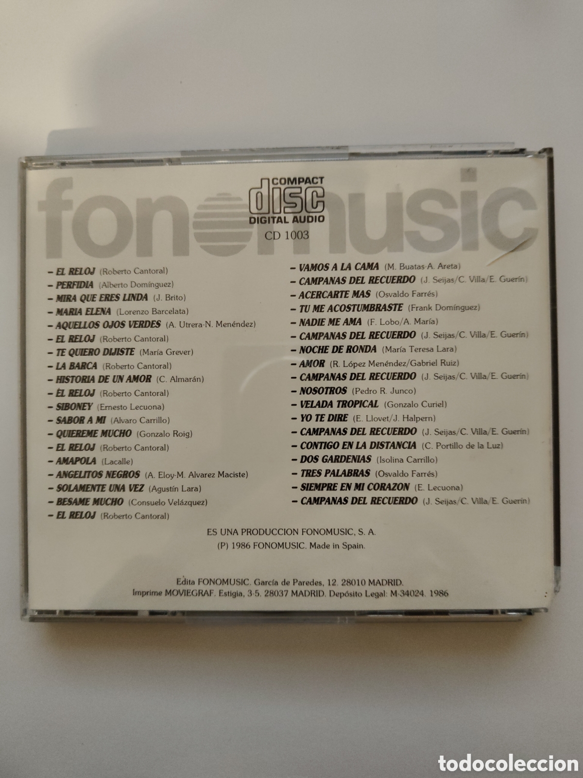 CDs de m&uacute;sica: cd - boleros peque&ntilde;a compa&ntilde;ia - tdkcd22 - Foto 2