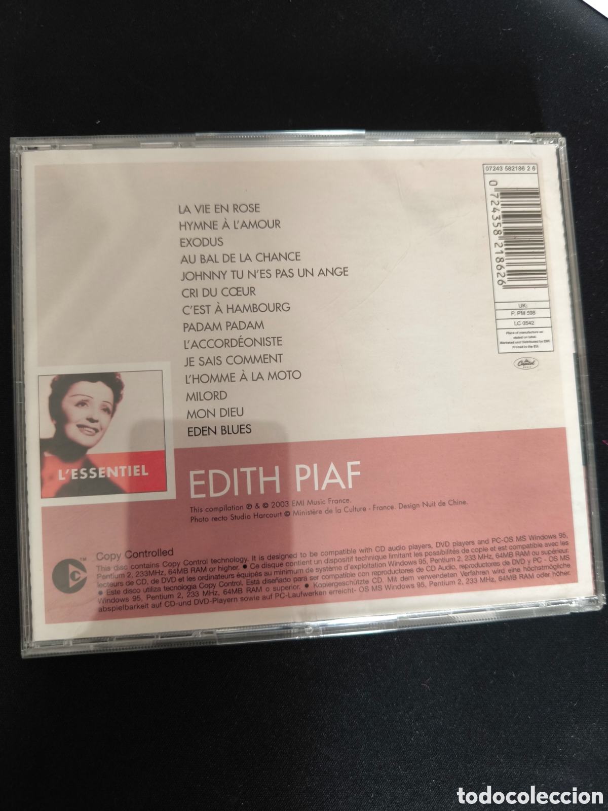 CDs de m&uacute;sica: CD Edith Piaf. LEssentiel. A&ntilde;o 2003 - Foto 2