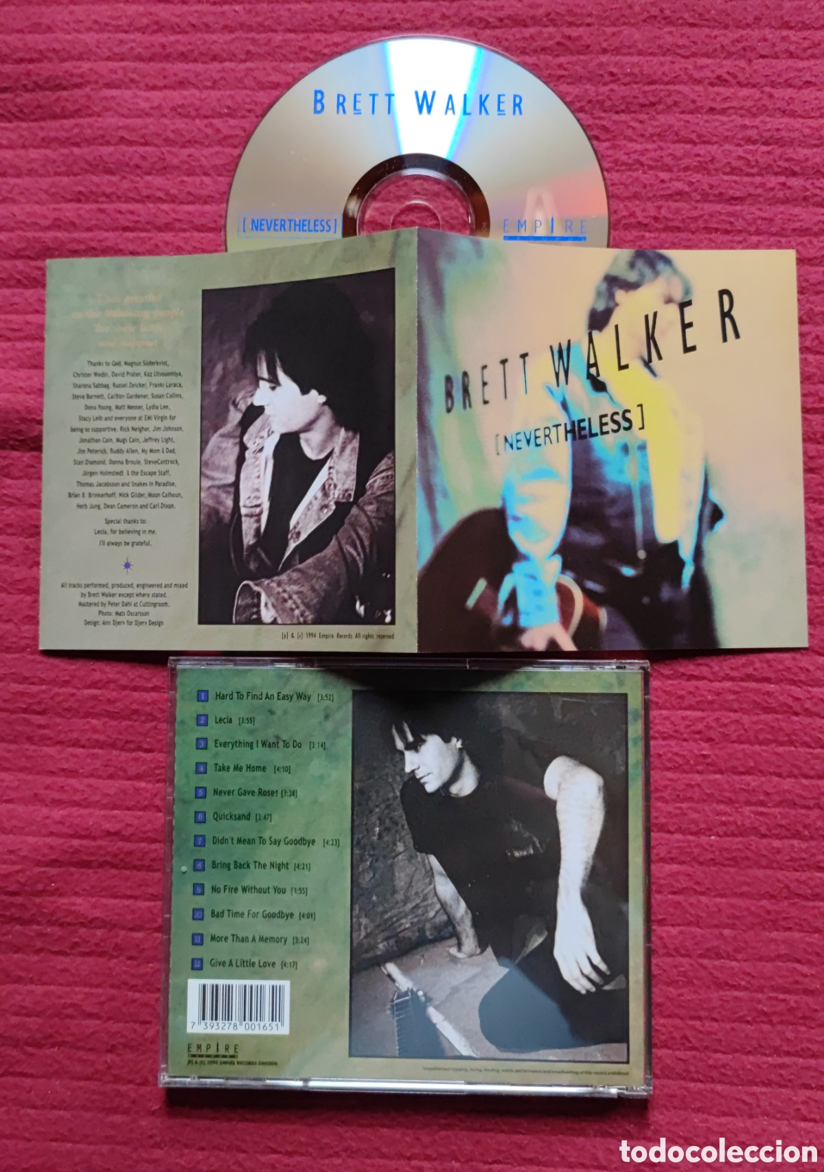 CDs de m&uacute;sica: BRETT WALKER: Nevertheless. Cd Aor 1994 EMPIRE Records. - Foto 1
