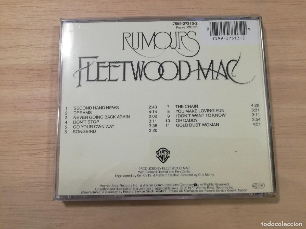 CDs de m&uacute;sica: FLEETWOOD MAC - RUMOURS - Foto 3