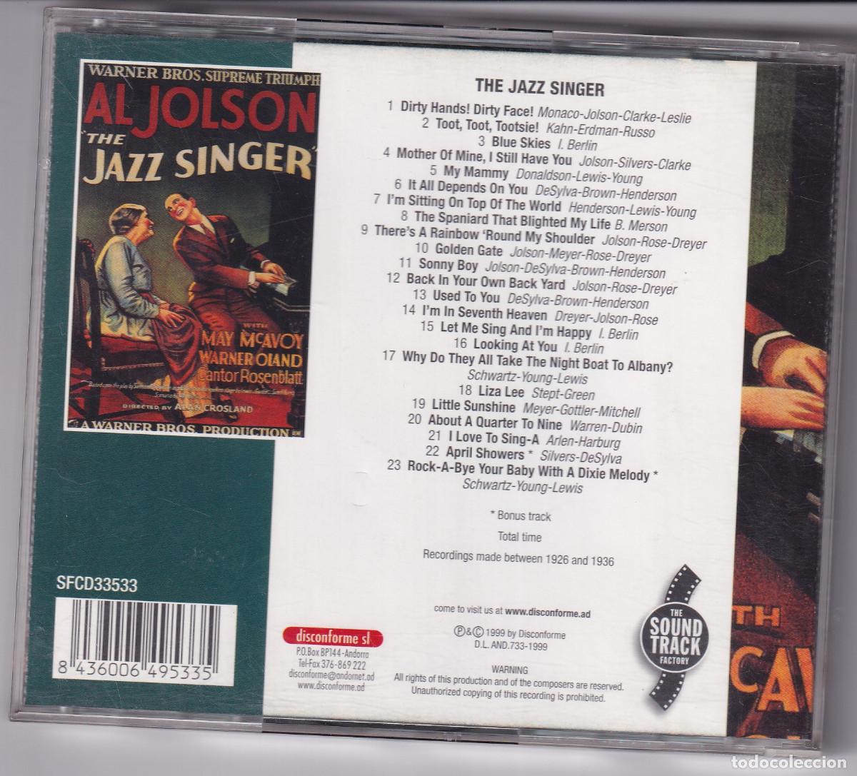 CDs de m&uacute;sica: MUSICA.- CD. AL JOLSON. THE JAZZ SINGER. - Foto 2