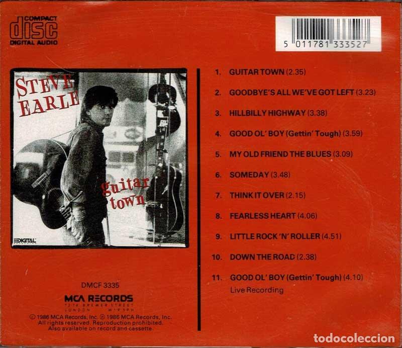 CDs de m&uacute;sica: Steve Earle - Guitar Town. CD - Foto 2