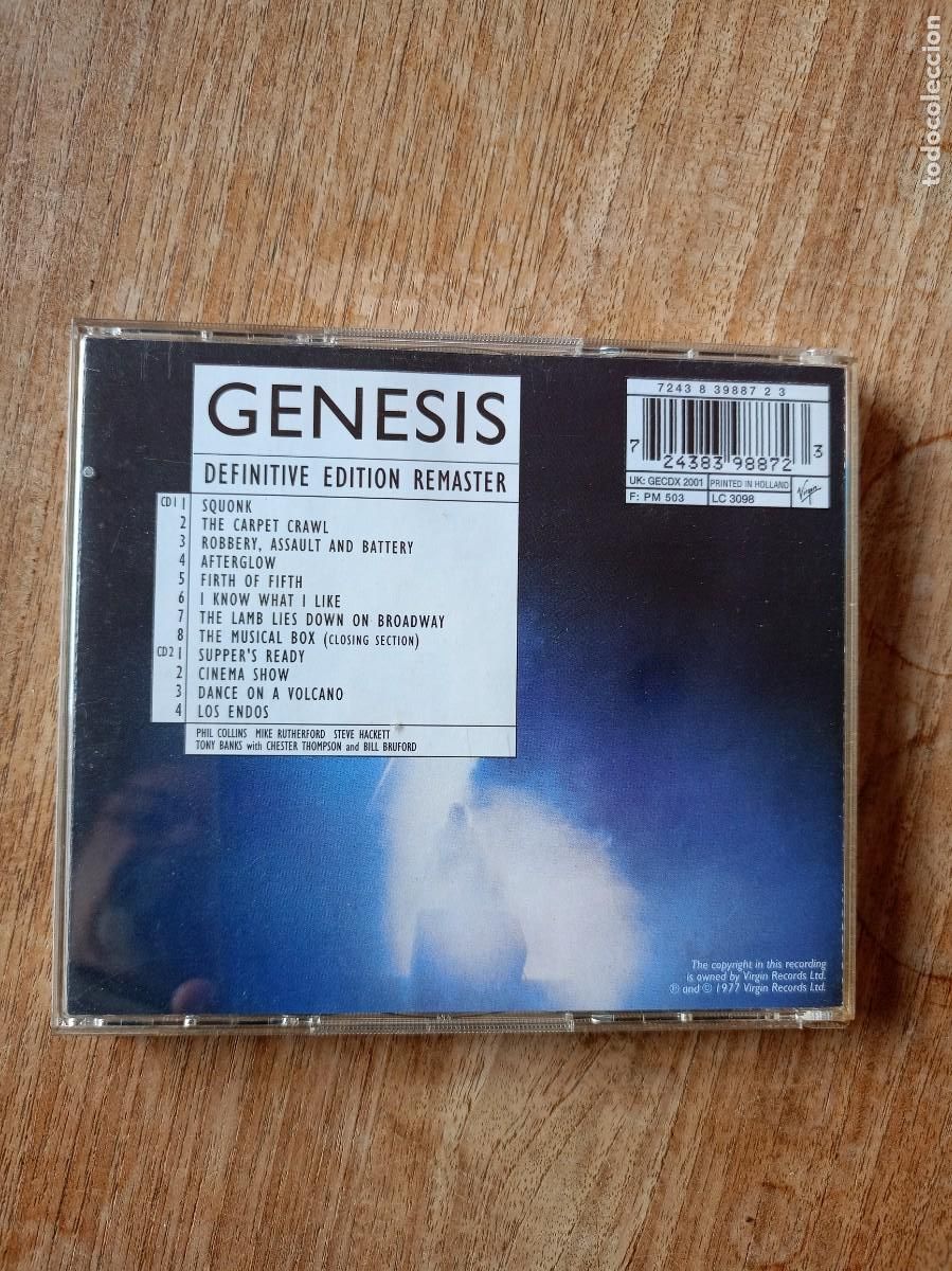 CDs de m&uacute;sica: GENESIS. SECONDS OUT. 2 CD. 2001 - Foto 3