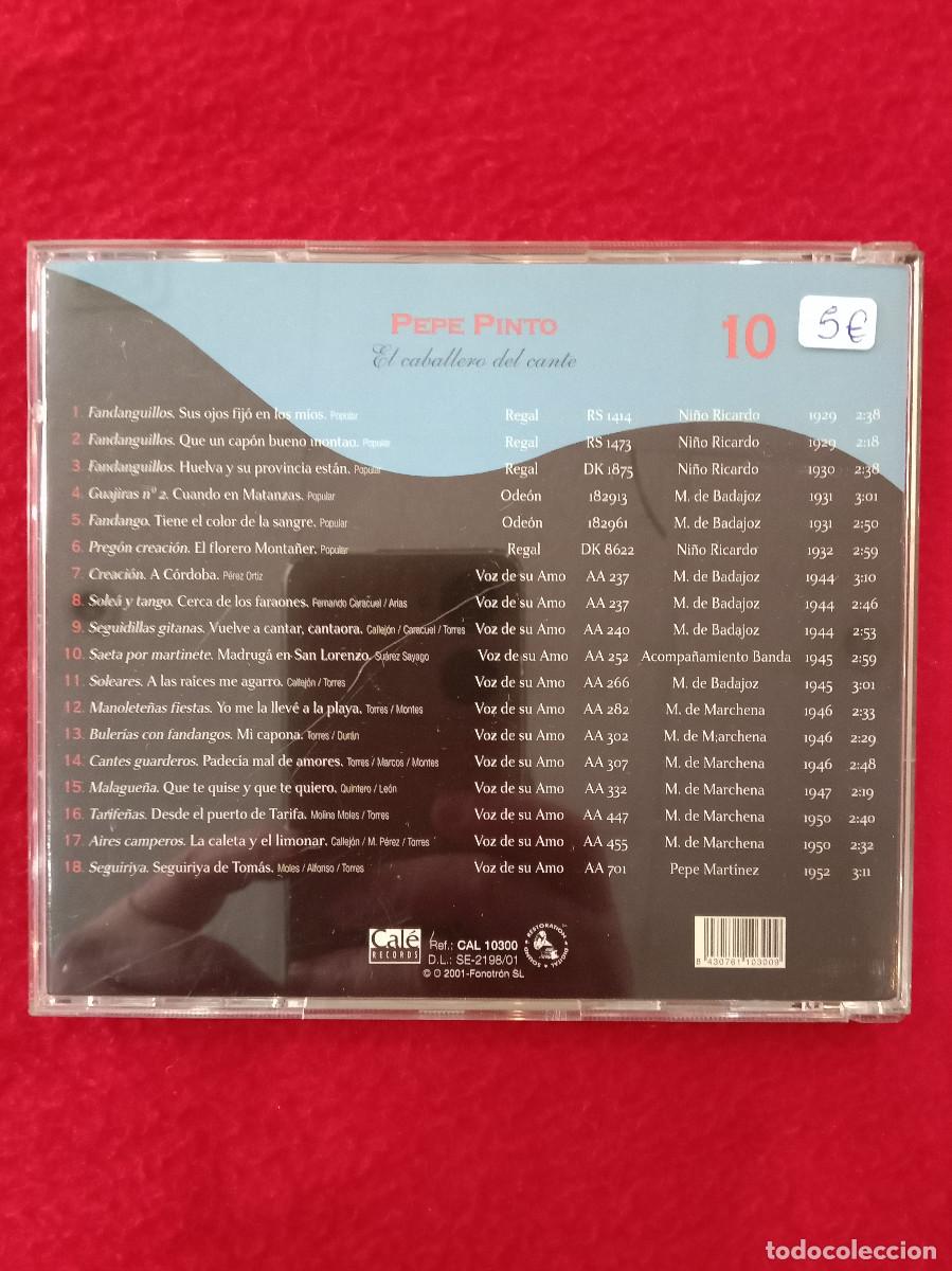 CDs de m&uacute;sica: El Caballero del Cante - Pepe Pinto - CD. - Foto 2