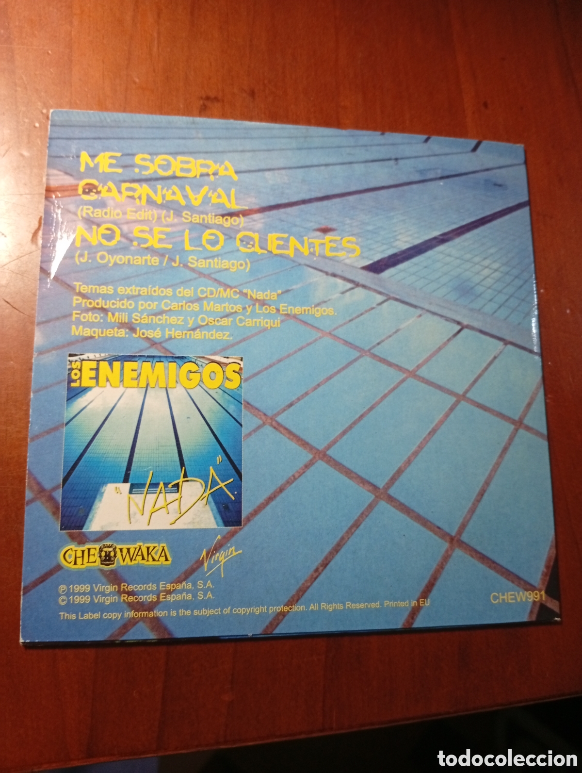 CDs de m&uacute;sica: CD SINGLE LOS ENEMIGOS ME SOBRA CARNAVAL 1999 - Foto 2