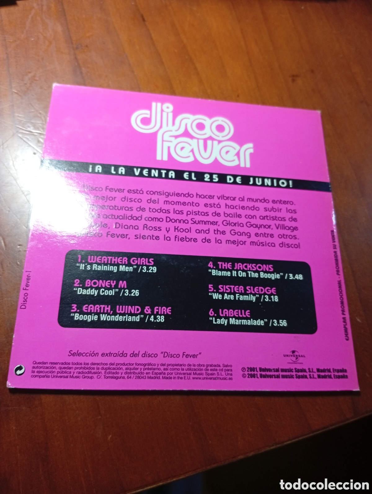 CDs de m&uacute;sica: CD SINGLE DISCO FEVER PROMO - Foto 2
