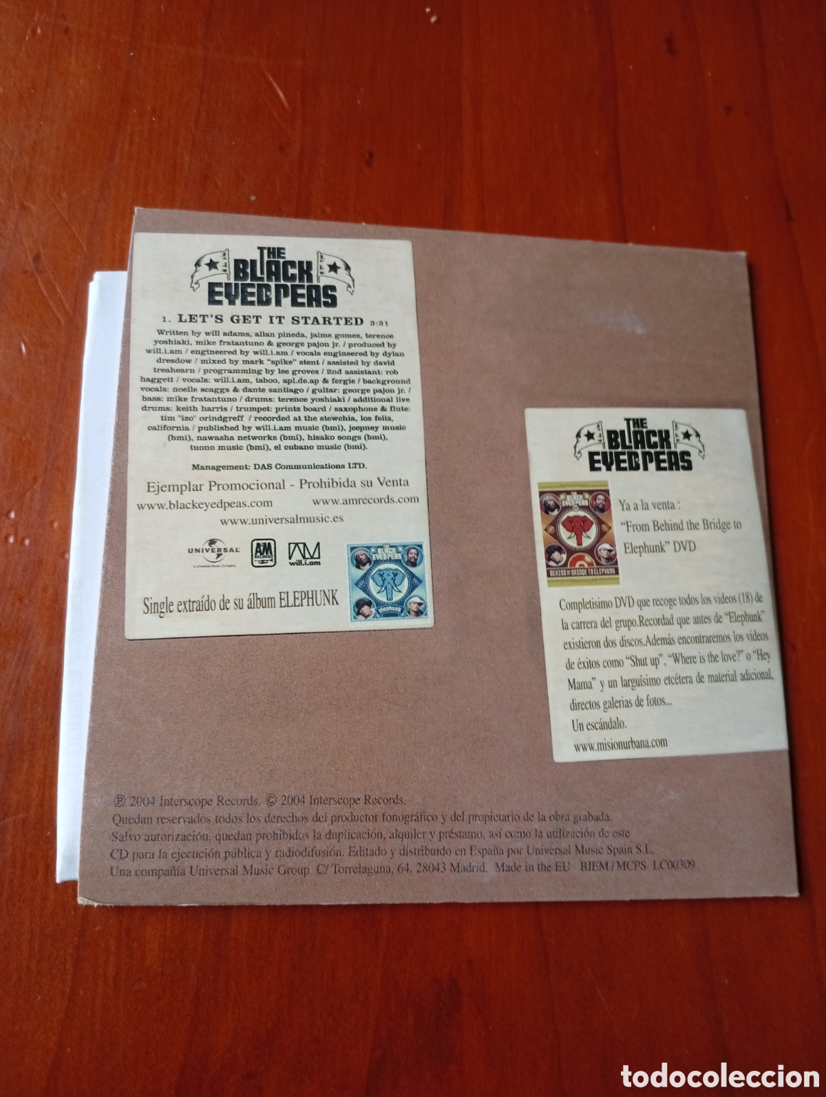 CDs de m&uacute;sica: CD SINGLE THE BLACK EYED PEAS LET&acute;S GET IT STARTED - Foto 2