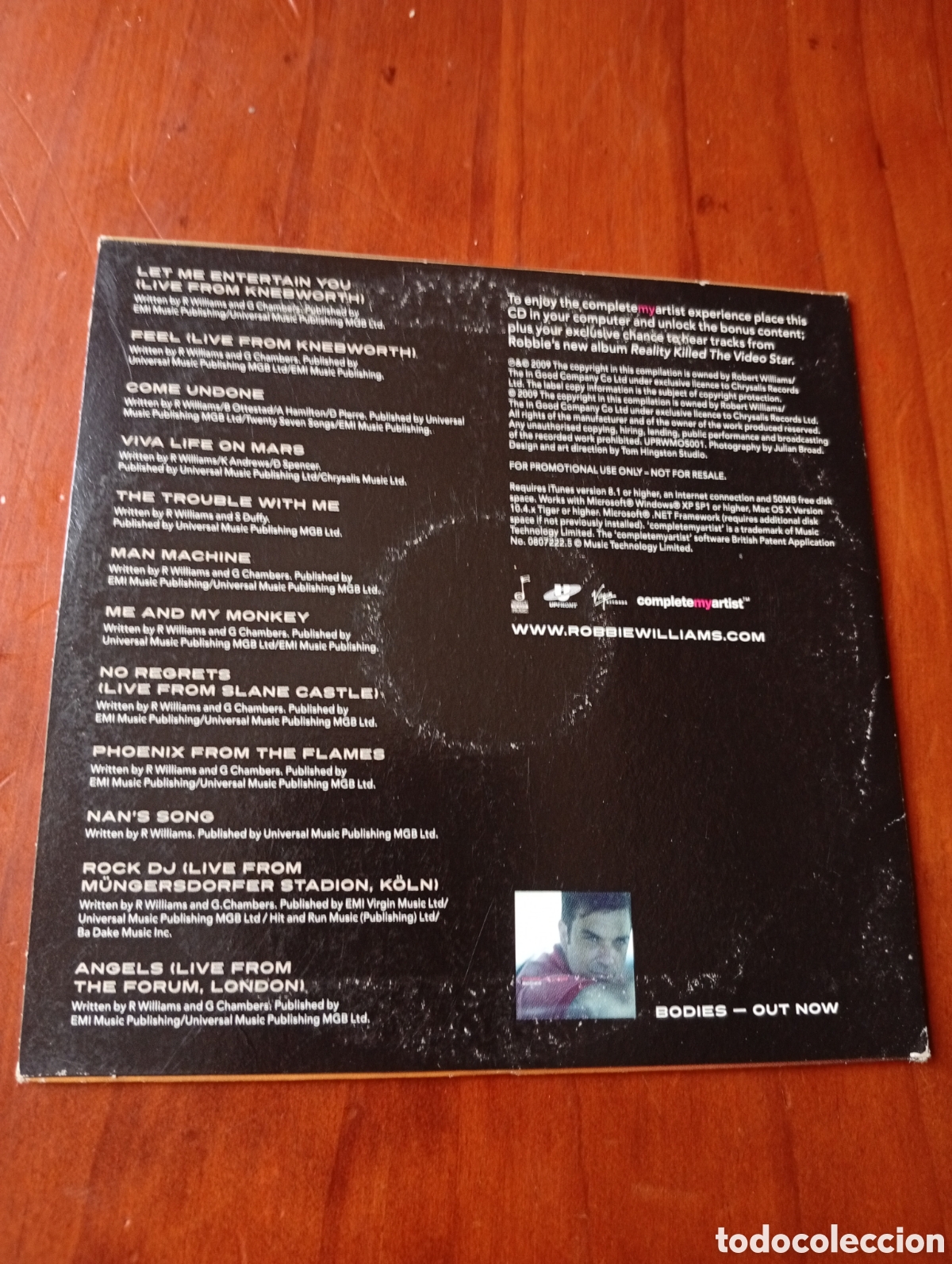 CDs de m&uacute;sica: CD SINGLE ROBBIE WILLIAMS SONGBOOK - Foto 2