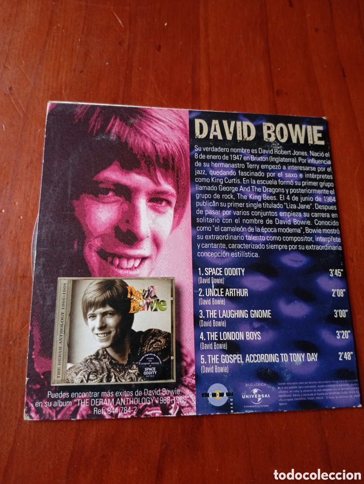 CDs de m&uacute;sica: CD SINGLE DAVID BOWIE GRANDES MITOS - Foto 2