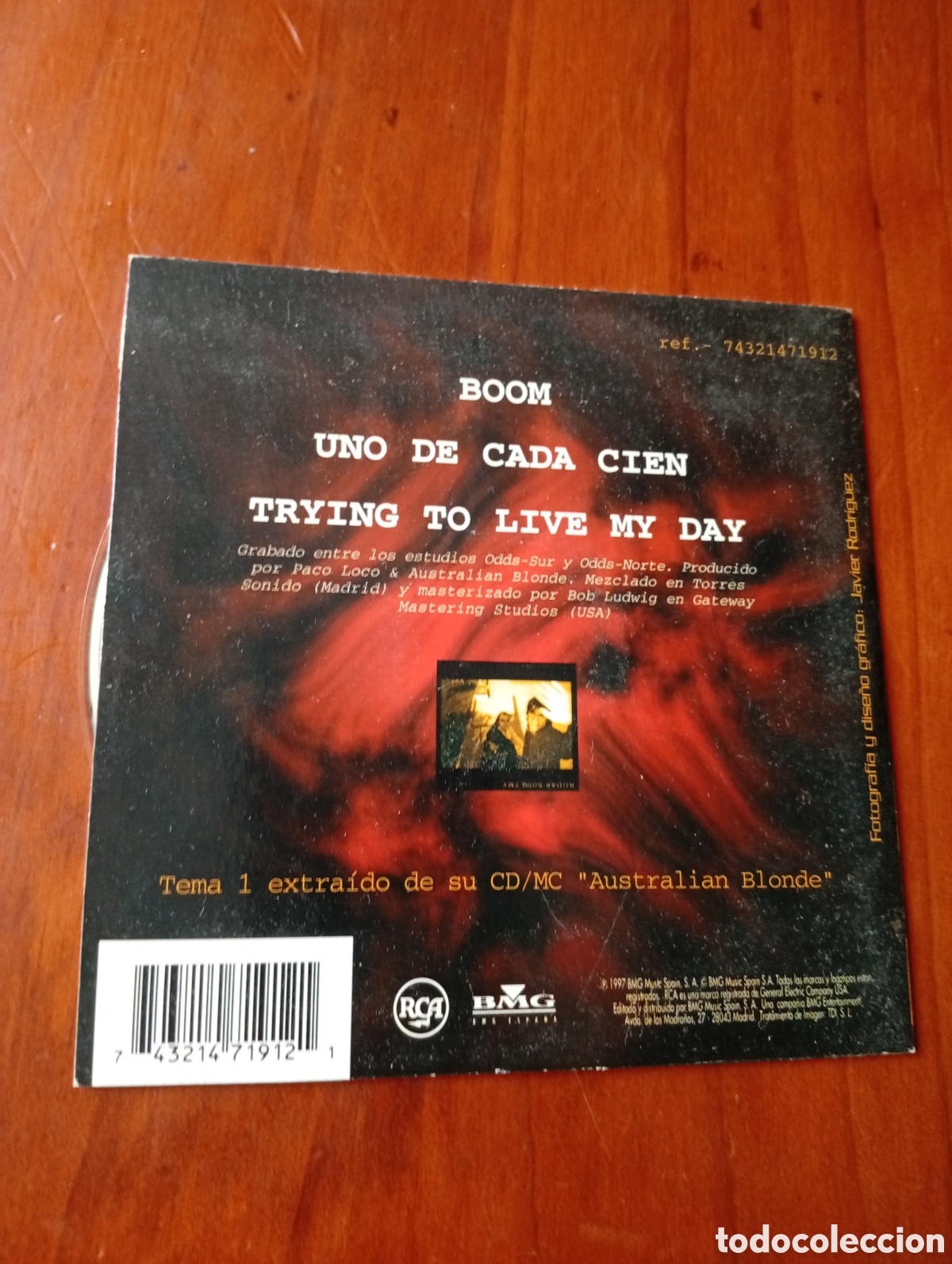 CDs de m&uacute;sica: CD SINGLE AUSTRALIAN BLONDE BOOM - Foto 2