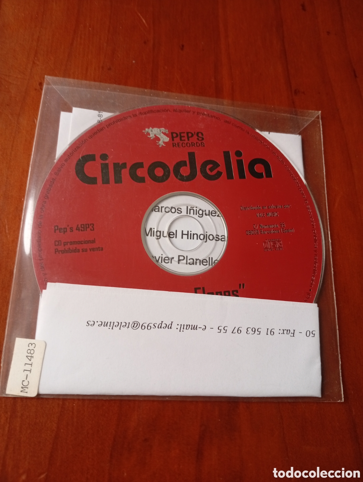 CDs de m&uacute;sica: CD SINGLE CIRCODELIA VINO Y FLORES - Foto 1