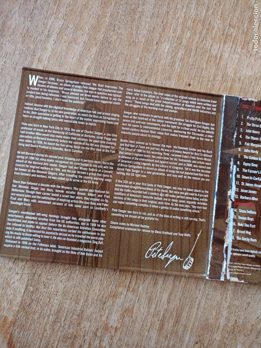 CDs de m&uacute;sica: PETE SEEGER. AMERICAN FOLK ANTHOLOGY. 3 CD. 2008 - Foto 4