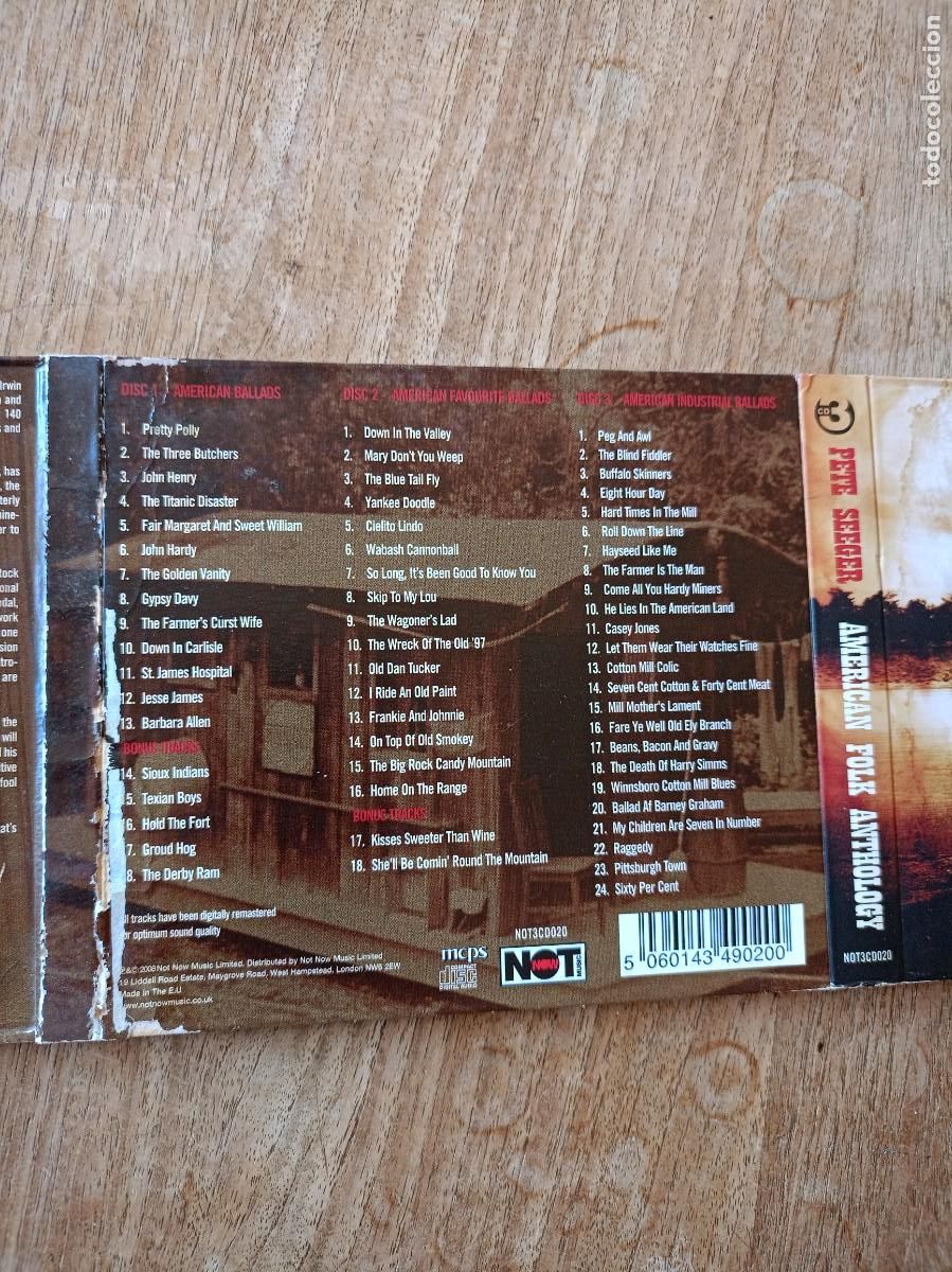 CDs de m&uacute;sica: PETE SEEGER. AMERICAN FOLK ANTHOLOGY. 3 CD. 2008 - Foto 5