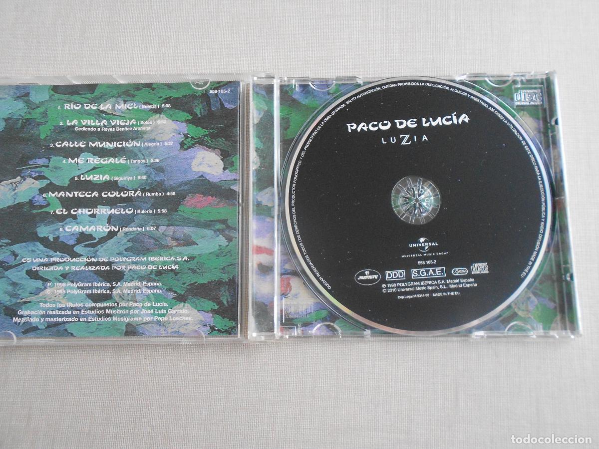 CDs de m&uacute;sica: PACO DE LUCIA - LUZIA - CD 1998 - Foto 2