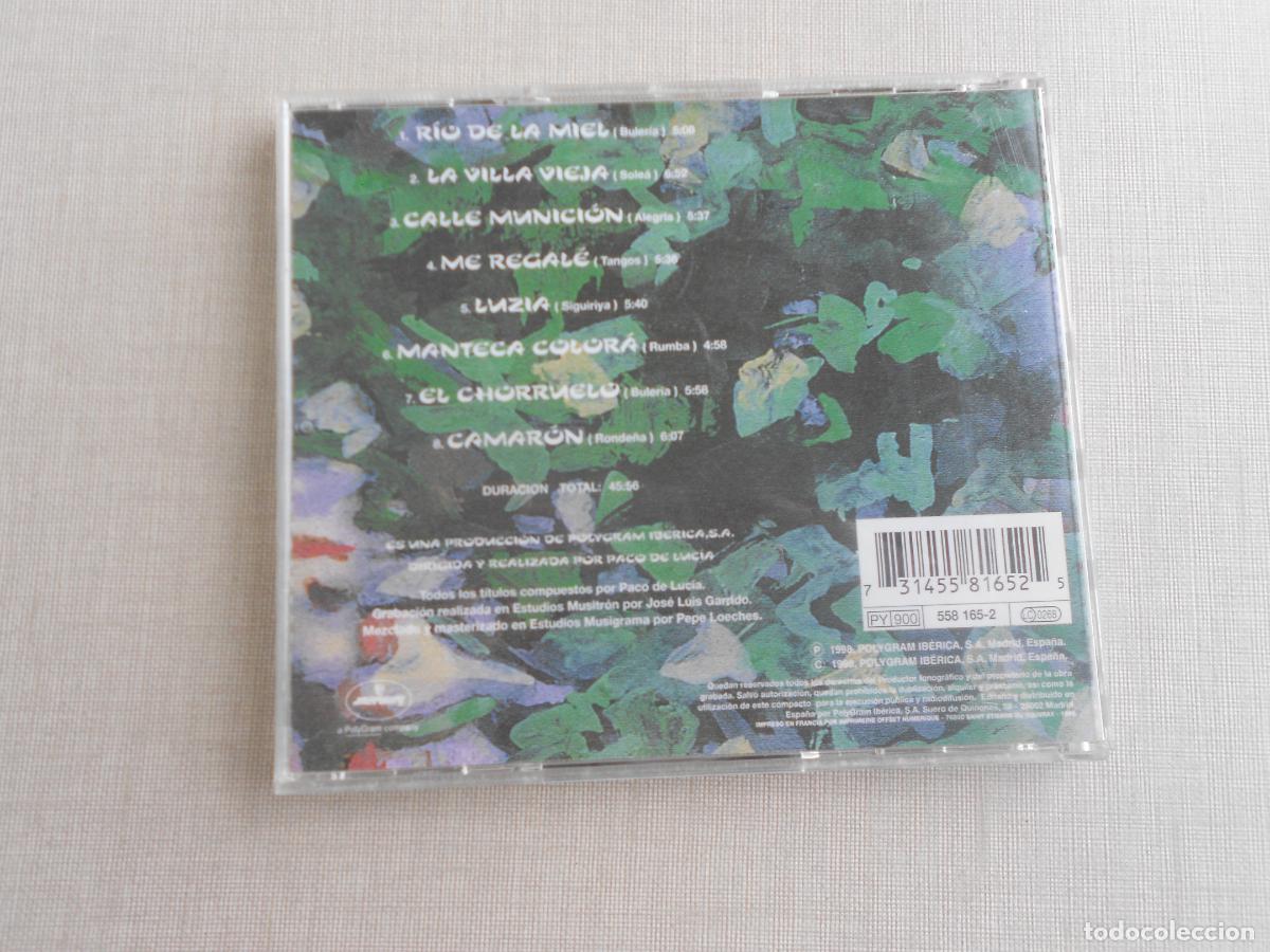 CDs de m&uacute;sica: PACO DE LUCIA - LUZIA - CD 1998 - Foto 3