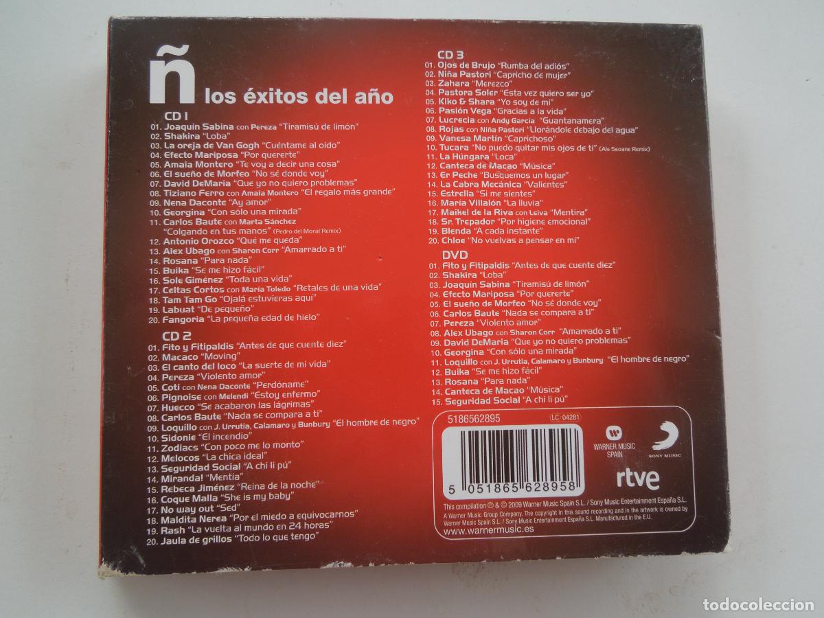 CDs de m&uacute;sica: LOS EXITOS DEL A&Ntilde;O 2009 - BMG - 3CD,S+DVD - Foto 2