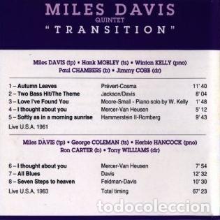 CDs de m&uacute;sica: Miles Davis Quintet* &ndash; Transition MRCD 125 - Foto 2