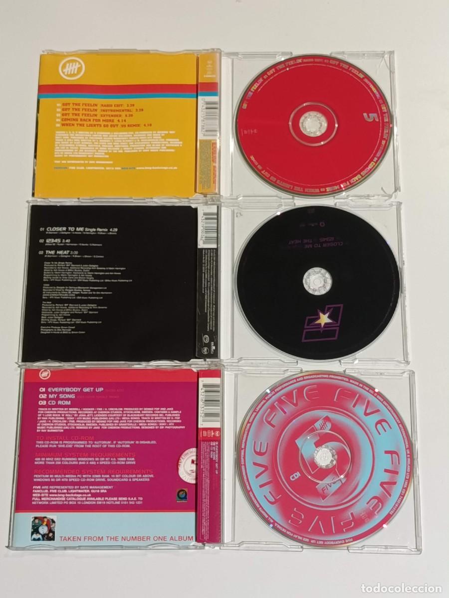 CDs de m&uacute;sica: Lote 3 cd single Five - Foto 2
