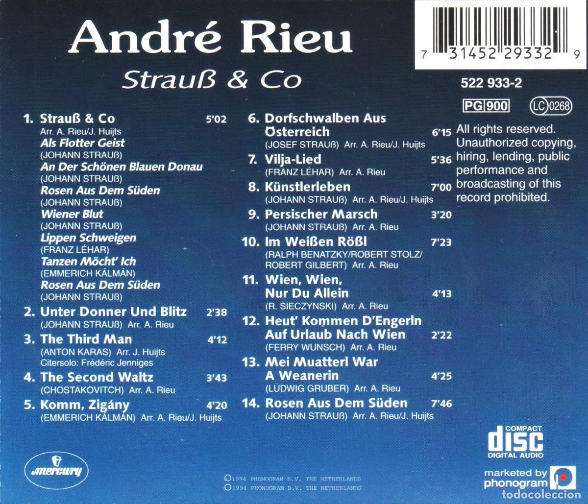 CDs de m&uacute;sica: �T1416 - ANDRE RIEU. STRAUSS & CO. CD. - Foto 2