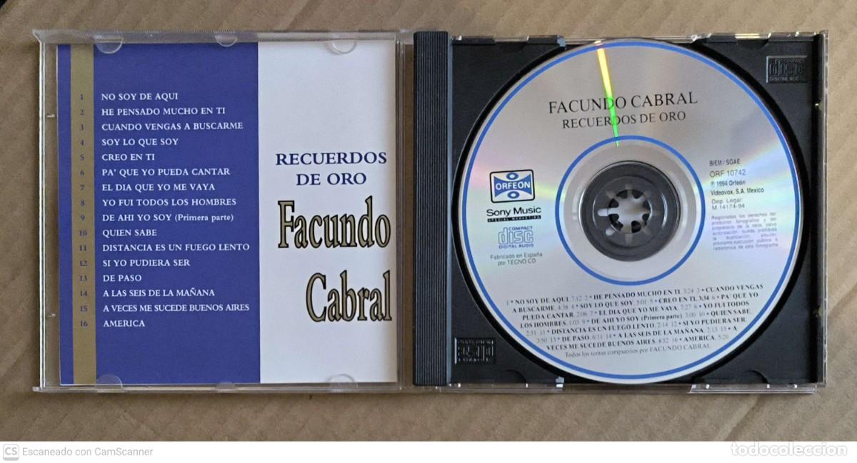CDs de m&uacute;sica: FACUNDO CABRAL (RECUERDOS DE ORO) CD - Foto 3