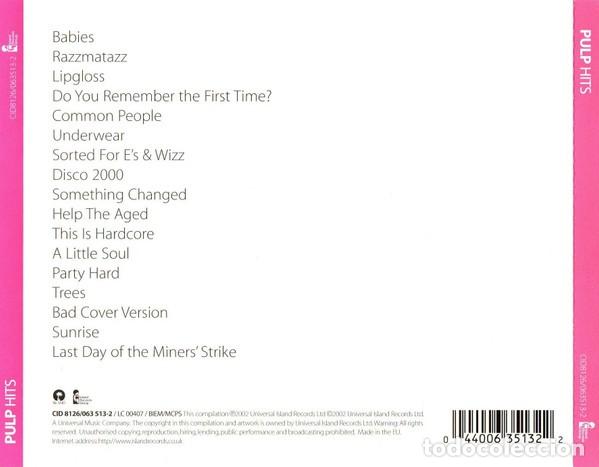 CDs de m&uacute;sica: Pulp - Hits (special edition) - Foto 2