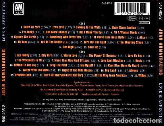 CDs de m&uacute;sica: Joan Armatrading - Love & Affection (2 CDs) - Foto 2