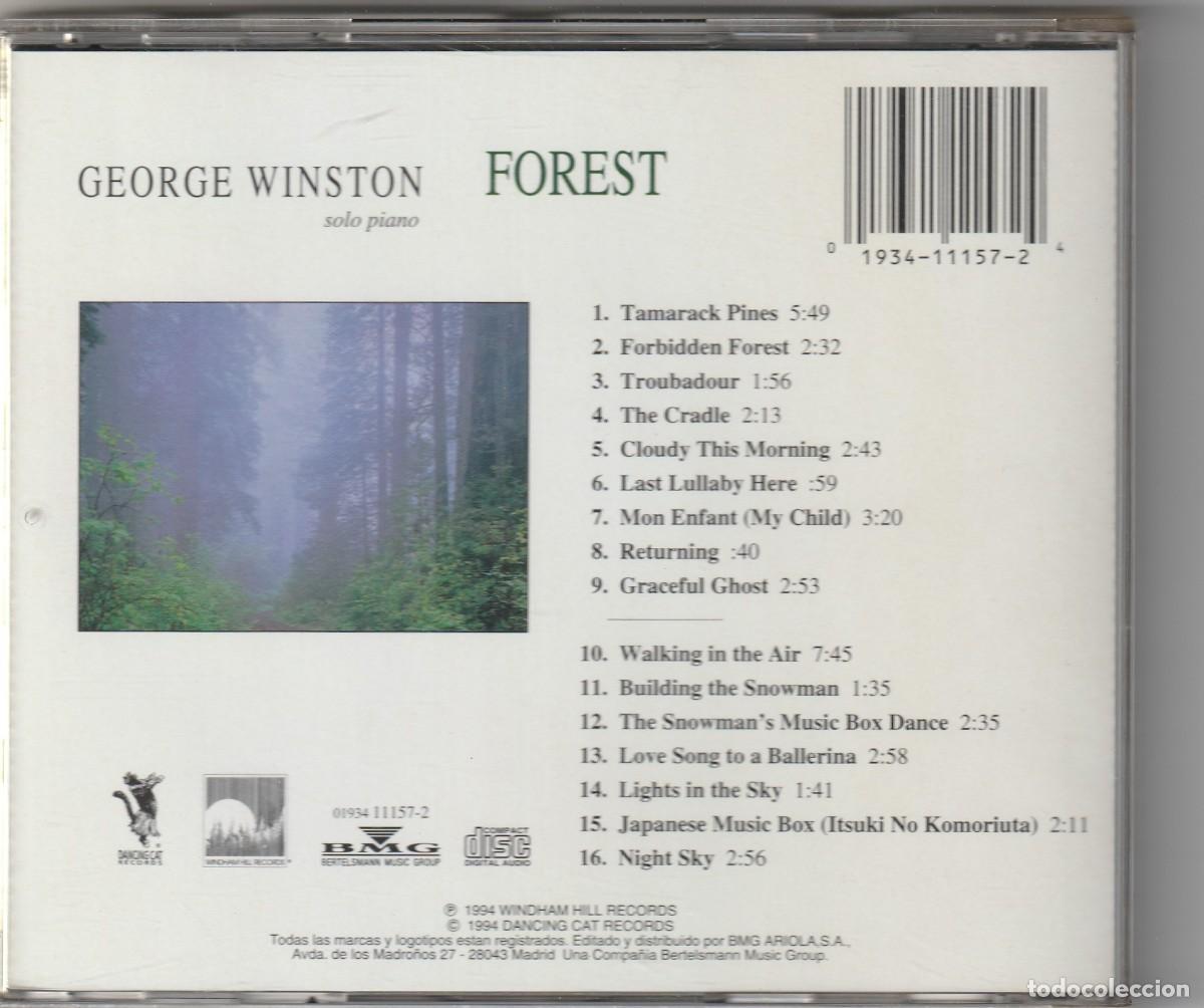 CDs de m&uacute;sica: GEORGE WINSTON - FOREST (CD WINDHAM HILL 1994) - Foto 2