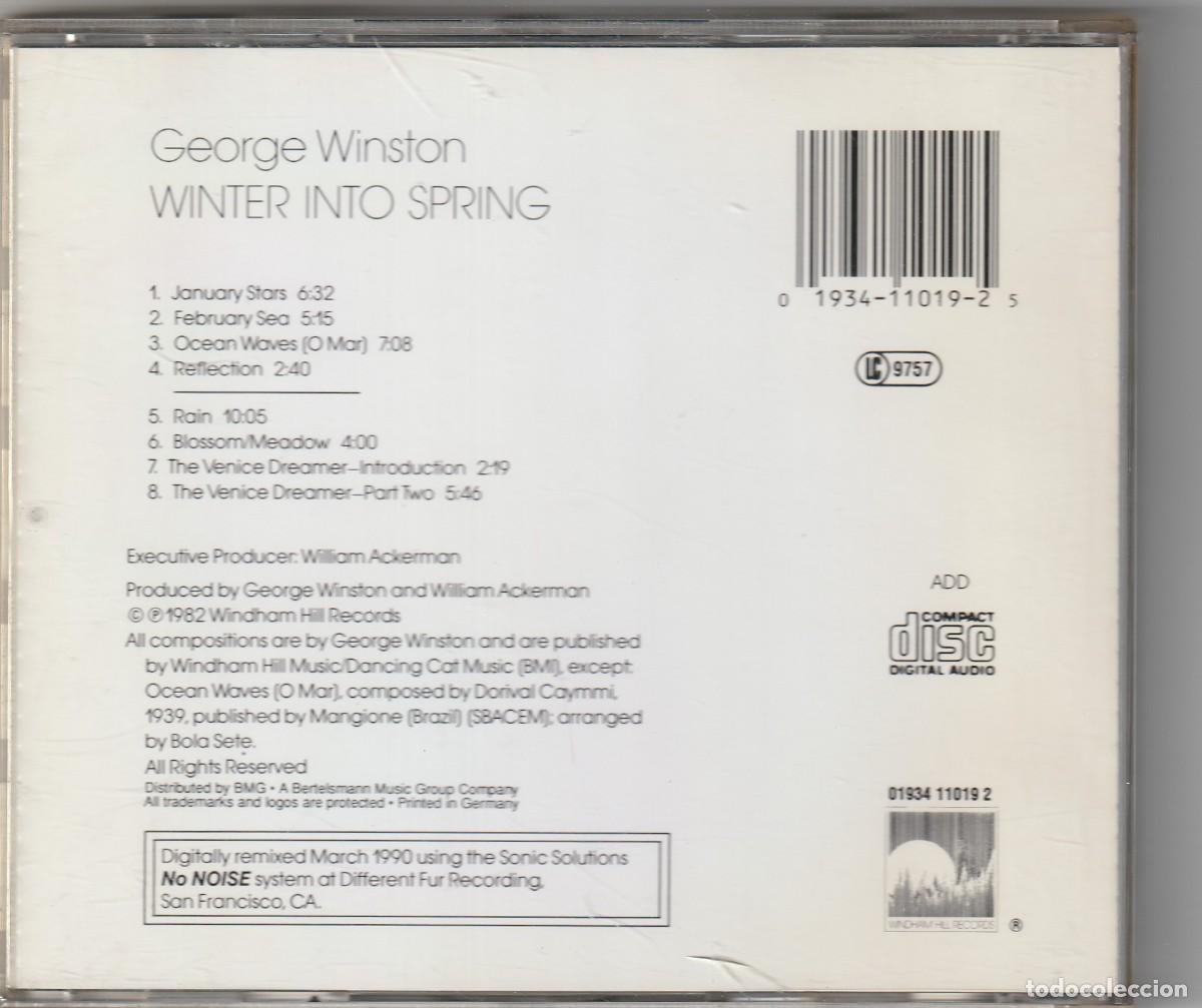 CDs de m&uacute;sica: GEORGE WINSTON - WINTER INTO SPRING (CD WINDHAM HILL 1990) - Foto 2