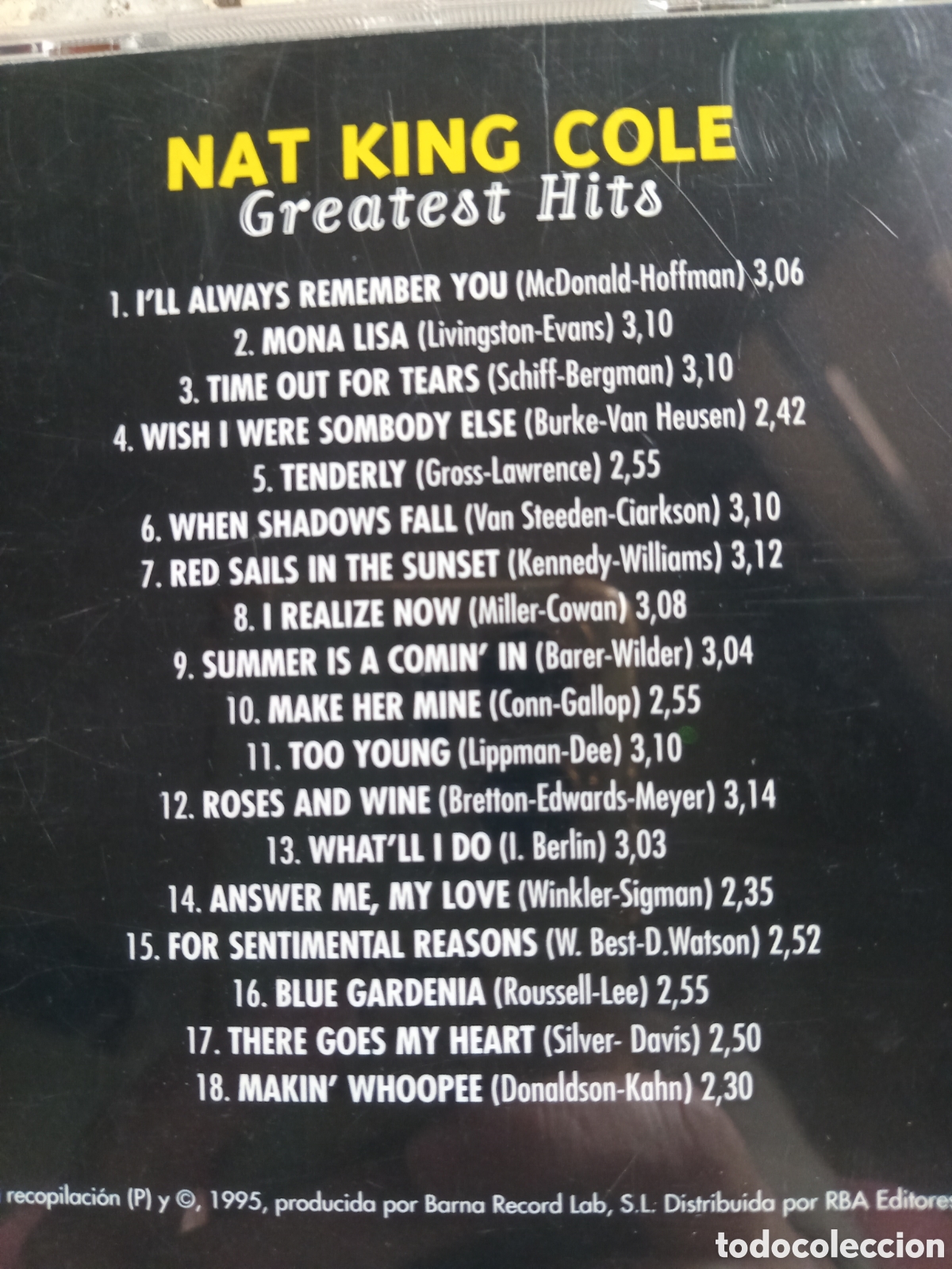 CDs de m&uacute;sica: CDD NAT KING COLE GREATEST HITS - Foto 2