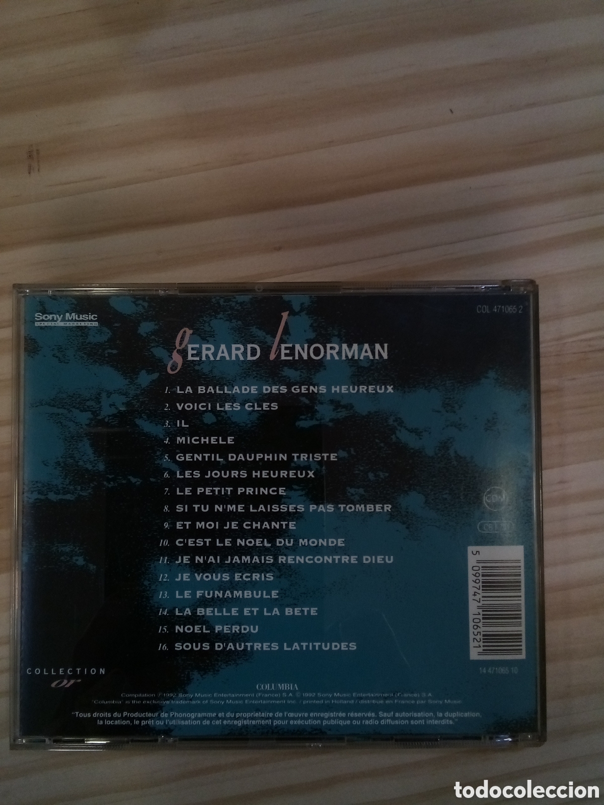 CDs de m&uacute;sica: CD Collection Or - Gerard Lenorman - Foto 2