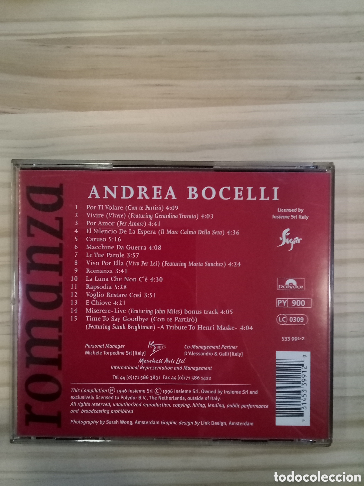 CDs de m&uacute;sica: CD Romanza - Andrea Bocelli - Foto 2