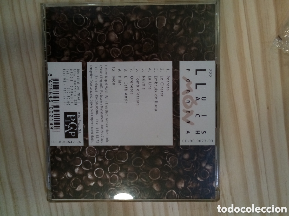 CDs de m&uacute;sica: CD Porrera m&oacute;n - Llu&iacute;s Llach - Foto 2