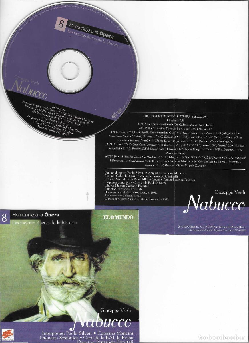 CDs de m&uacute;sica: HOMENAJE A LA OPERA. GIUSEPPE VERDI. NABUCCO - Foto 1