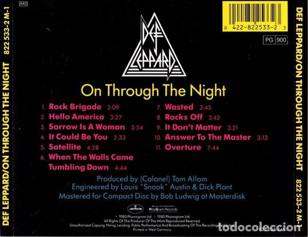 CDs de m&uacute;sica: Def Leppard &ndash; On Through The Night - CD - Foto 2