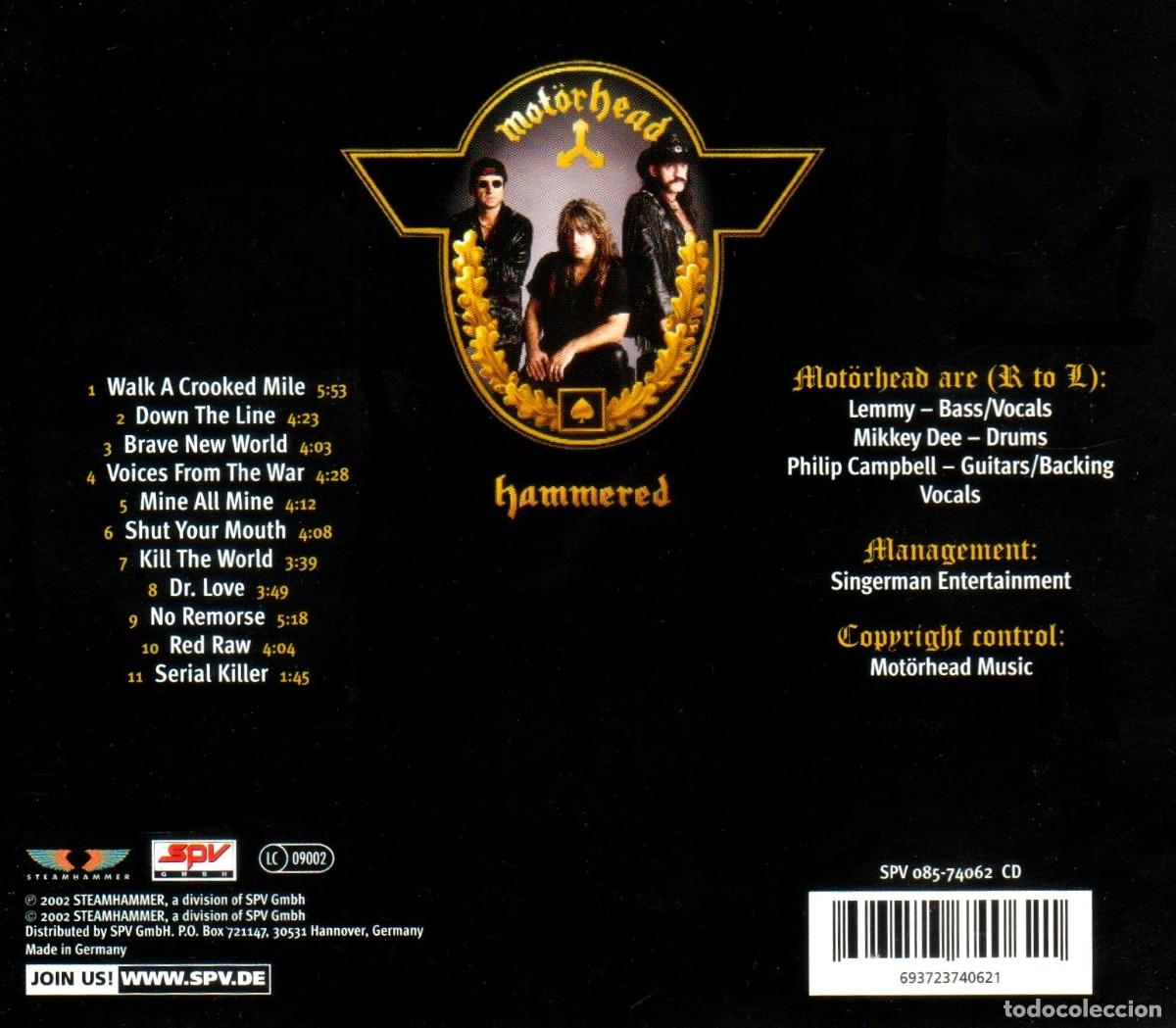 CDs de m&uacute;sica: �T3450 - MOTORHEAD. HAMMERED. CD. - Foto 2