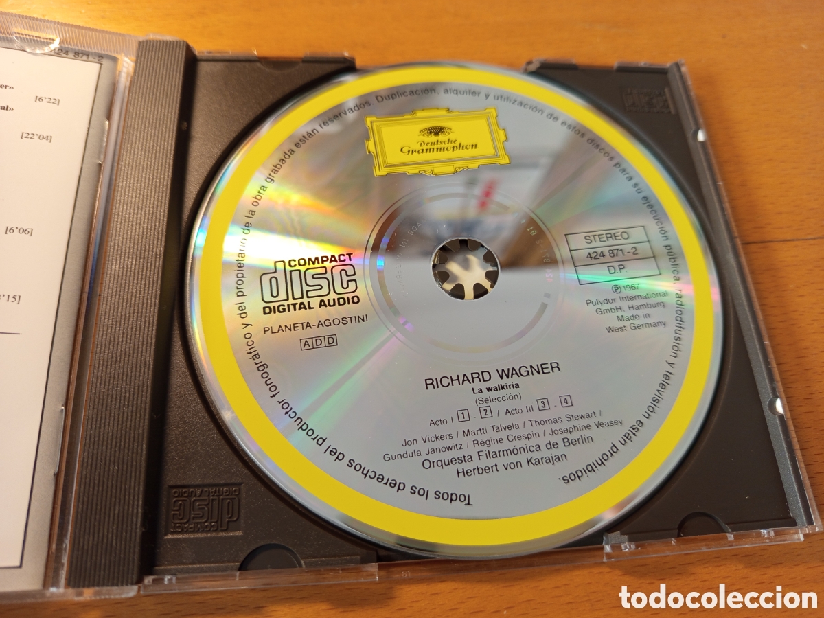 CDs de m&uacute;sica: LA WALKIRIA (RICHARD WAGNER) CD - Foto 2