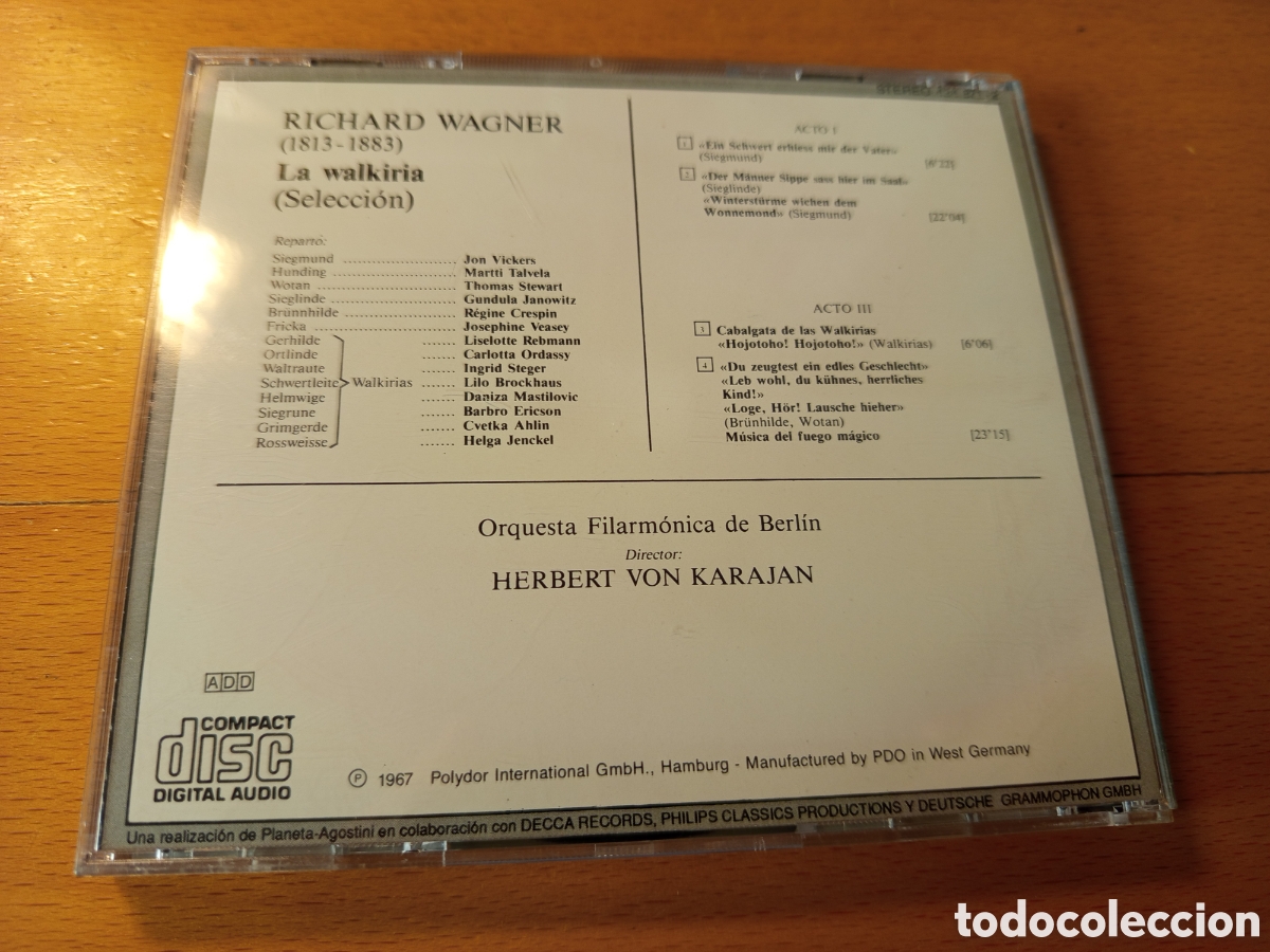CDs de m&uacute;sica: LA WALKIRIA (RICHARD WAGNER) CD - Foto 3