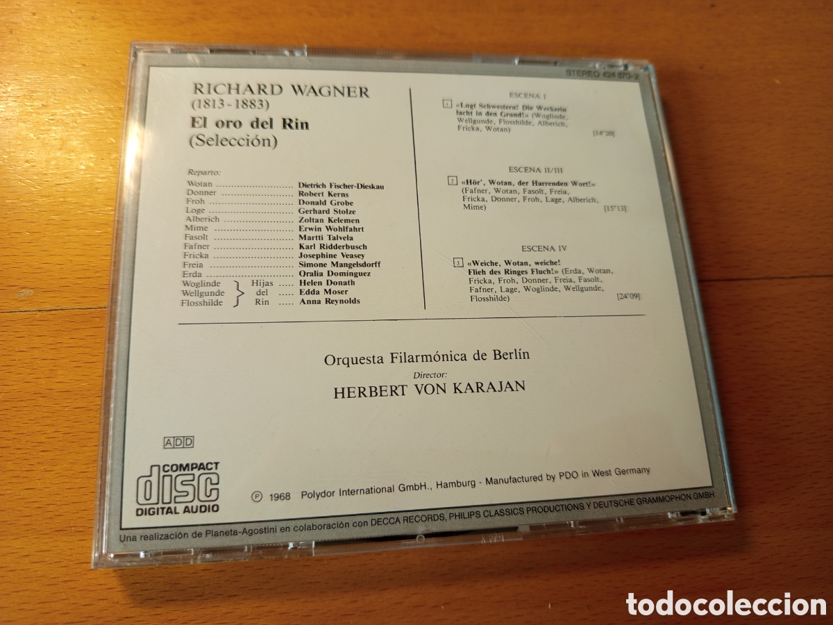 CDs de m&uacute;sica: EL ORO DEL RIN (RICHARD WAGNER) CD - Foto 3