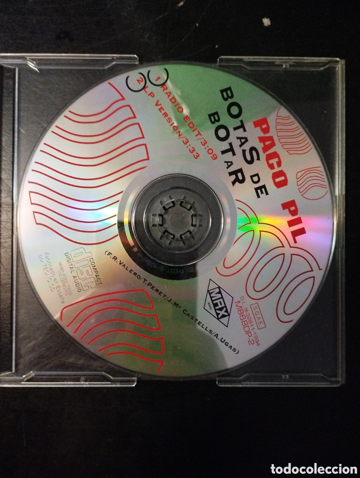 CDs de m&uacute;sica: Paco Pil &ndash; Botas De Botar. 1994. CD, Single. Max Music &ndash; M 868 DP-2 - Foto 3