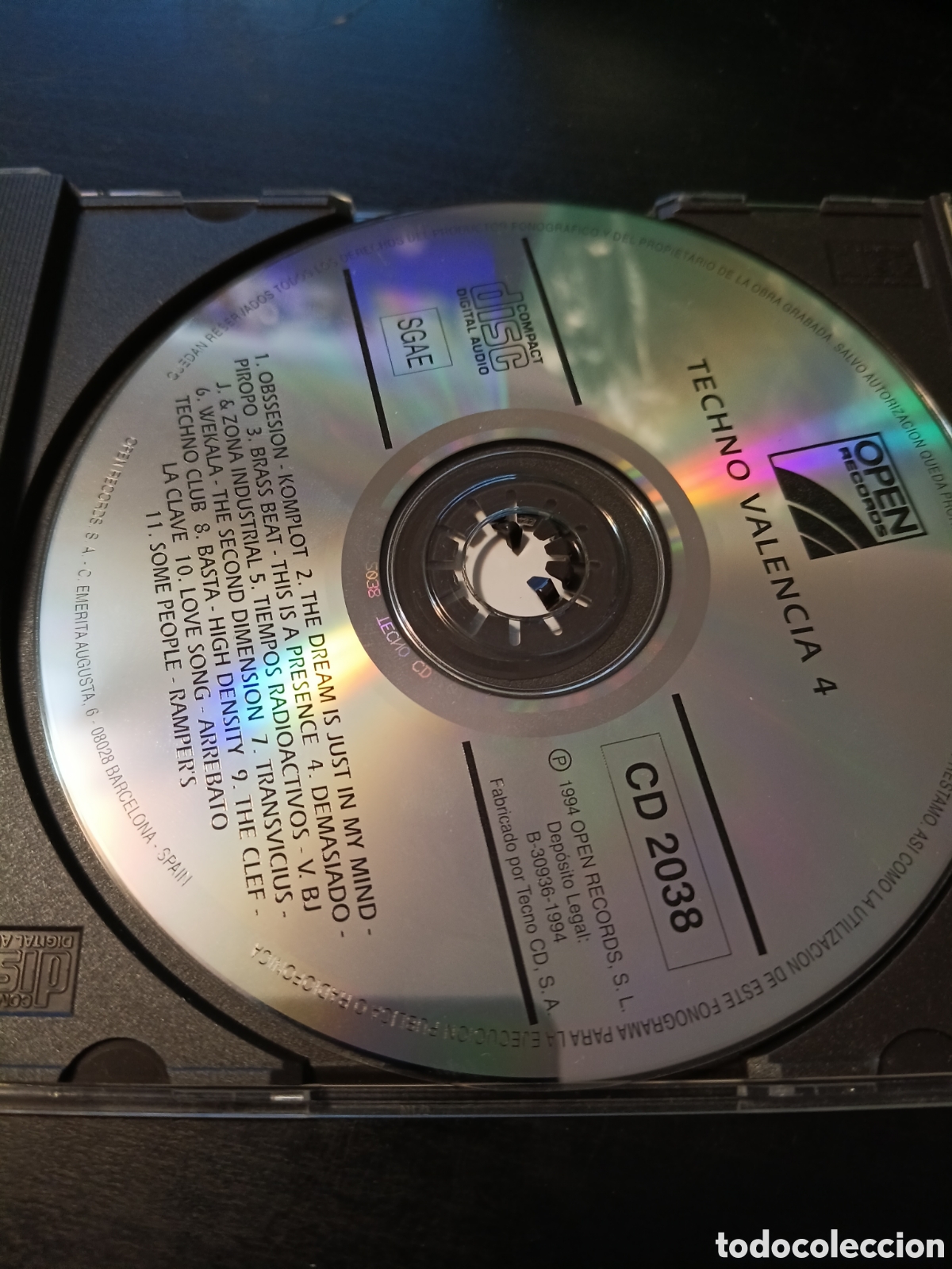 CDs de m&uacute;sica: Techno Valencia 4. Cd single compilation 1994 Espa&ntilde;a - Foto 2