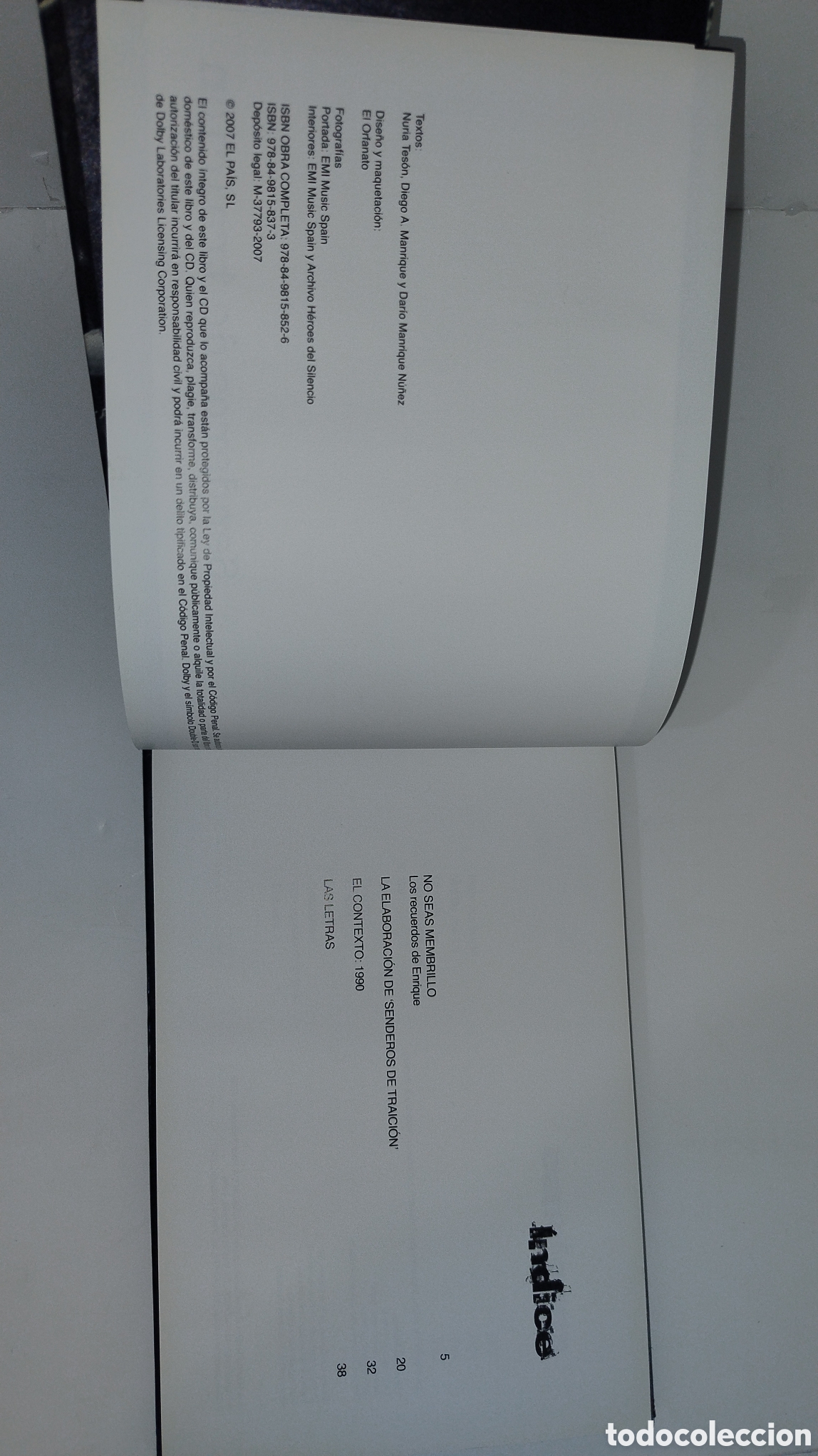 CDs de m&uacute;sica: H&eacute;roes del silencio senderos de traici&oacute;n cede con libro - Foto 3