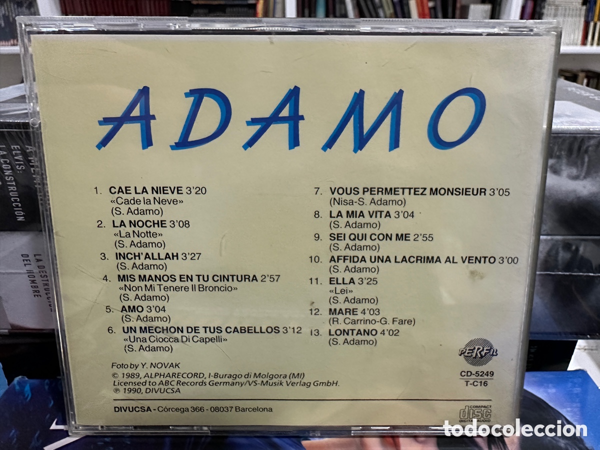 CDs de m&uacute;sica: Adamo - Sus Grandes Exitos (CD) - Foto 2